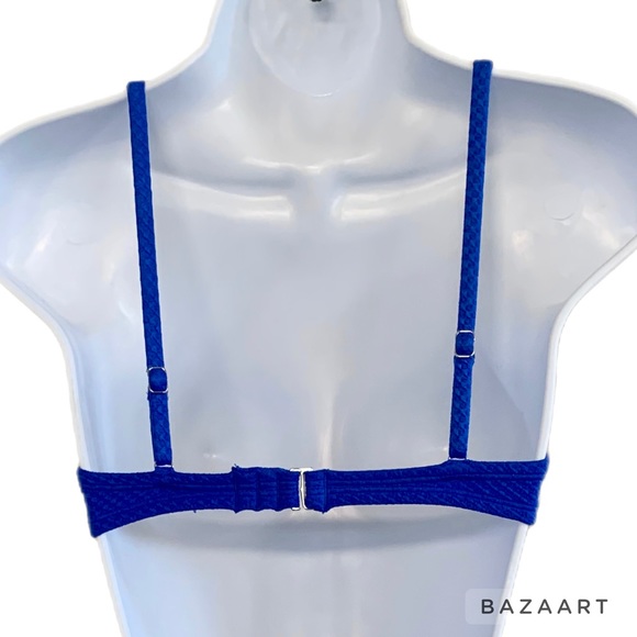 Xhilaration Textured Bralette Bikini Top & Kona Sol Gingham Bikini Bottoms - Picture 5 of 8